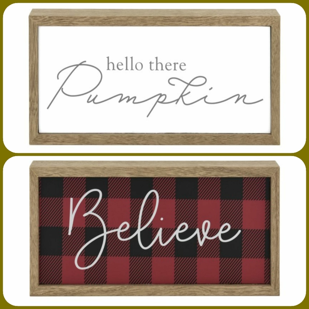 🌷3/$20🌷NWT Reversible Tabletop Seasonal Decor